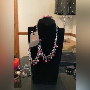 Paparazzi Red and Silver Women's Necklace